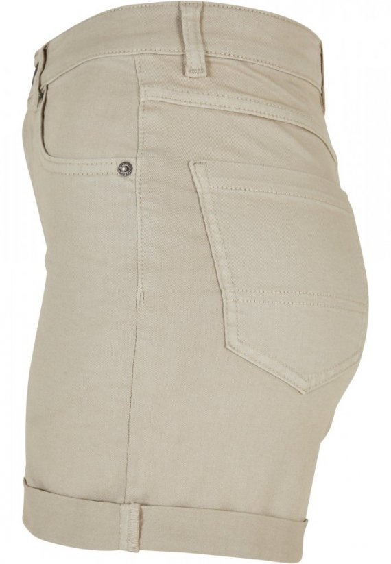 Ladies Colored Strech Denim Shorts - softseagrass - Veľkosť: 33