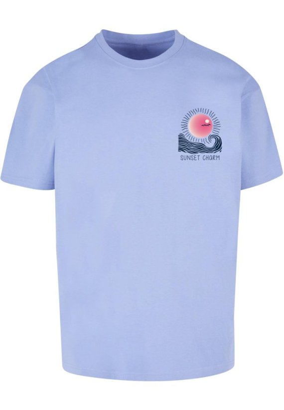 Sunset Charm Oversized T-shirt lightasphalt XS - violablue