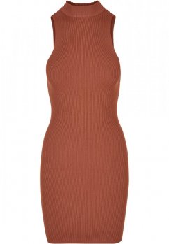 Ladies Cut Out Sleevless Dress - terracotta