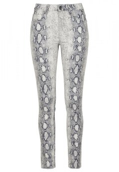 Dámske nohavice Urban Classics Animal Stretch Twill Skinny - biele