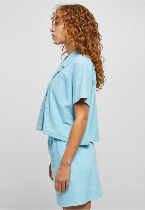 Ladies Towel Resort Shirt - balticblue