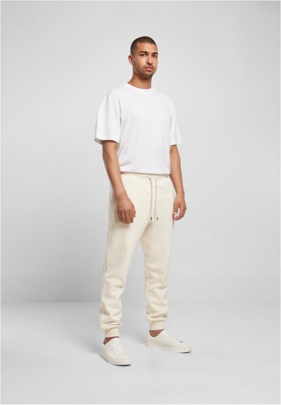 Męskie spodnie dresowe Urban Classics Basic Sweatpants - jasny beż