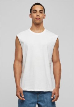 Open Edge Sleeveless Tee - white