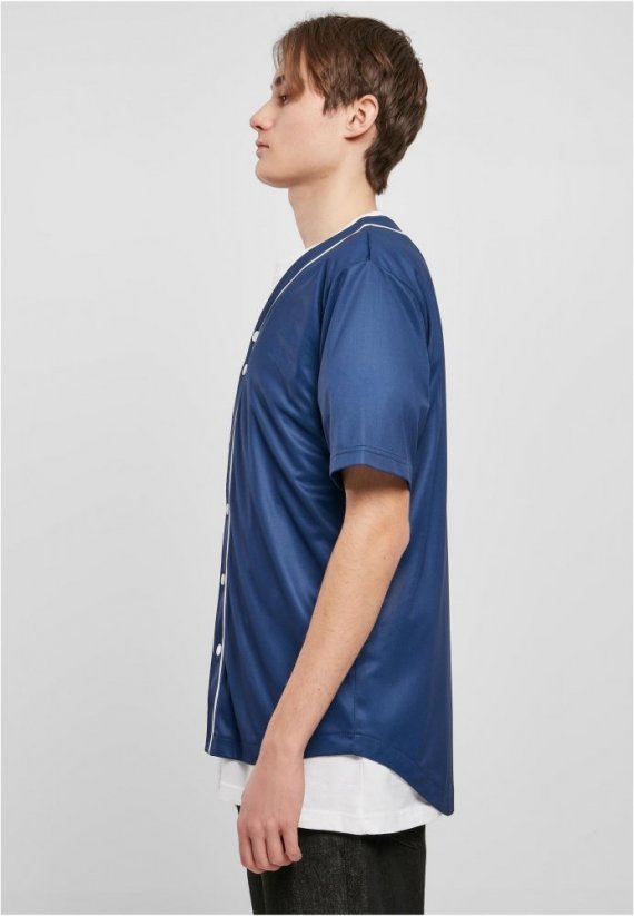 Pánske tričko Urban Classics Baseball Mesh Jersey - modré