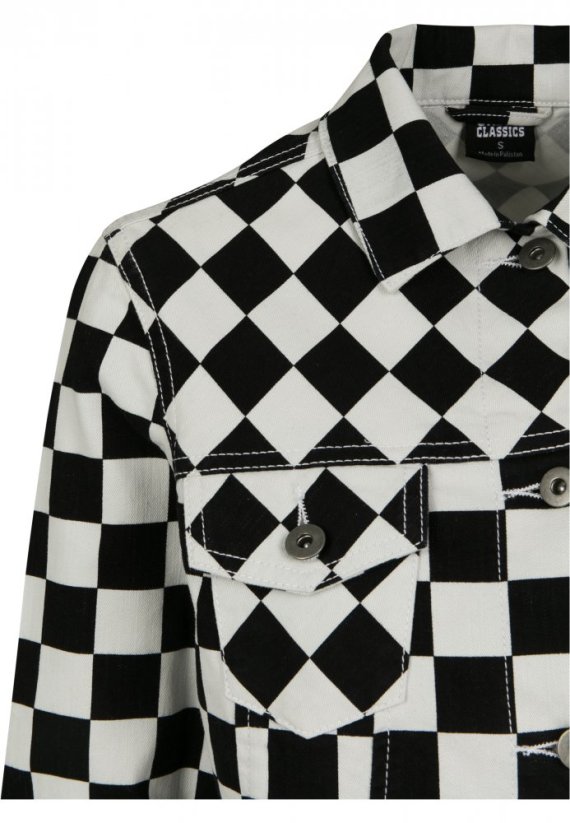 Bunda Urban Classics Ladies Short Check Twill Jacket
