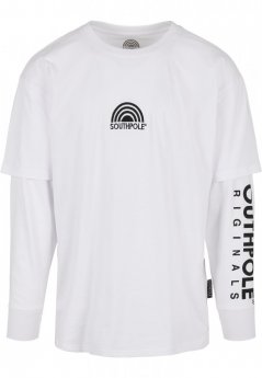 Pánské tričko Southpole Basic Double Sleeve - bílé