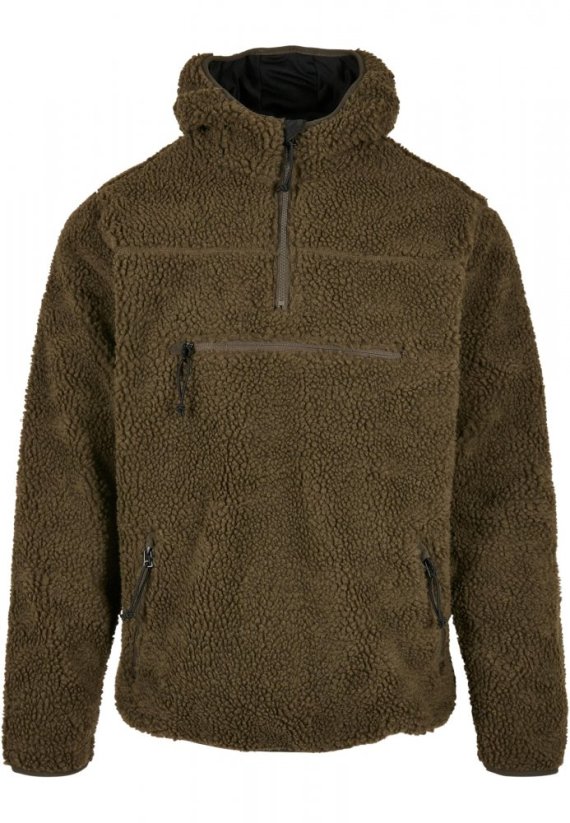 Pánská bunda Brandit Teddyfleece Worker Pullover - olivová