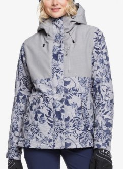Bunda Roxy Jetty 3v1 heather grey botanical flowers