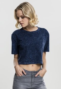 Koszulka Urban Classics Ladies Random Wash Short Oversize Tee - indigo