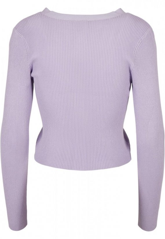 Sweter damski Urban Classics Ladies Short Rib Knit Cardigan - lilac