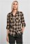 Ladies Turnup Checked Flanell Shirt - black/softtaupe