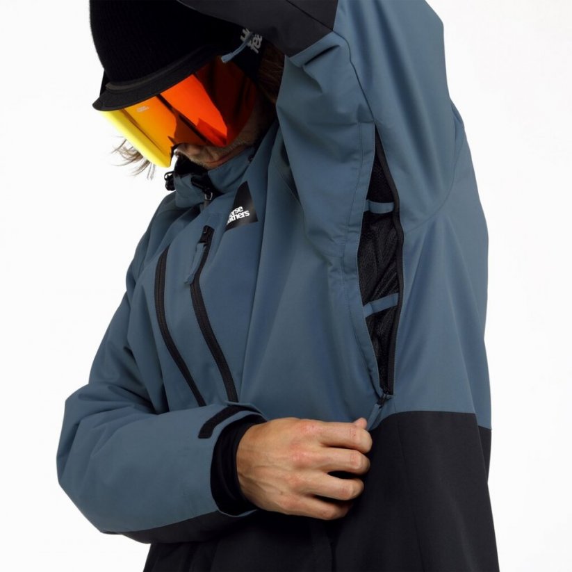 Zimná snowboardová pánska bunda Horsefeathers Crown - modrá, čierna