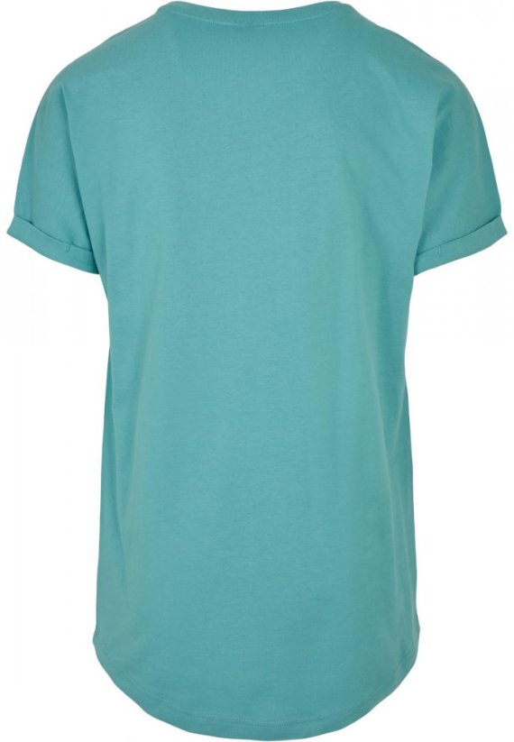 Long Shaped Turnup Tee - glass