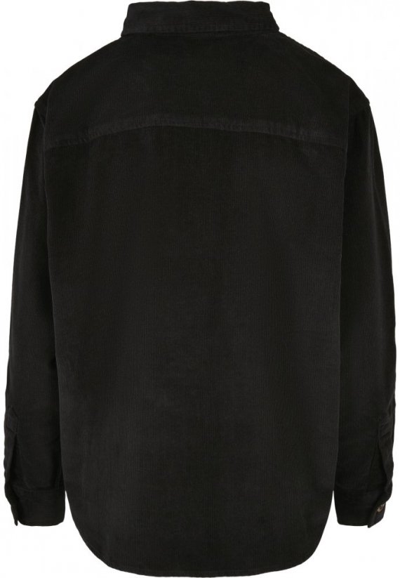 Ladies Corduroy Oversized Shirt - black