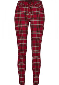 Ladies Skinny Tartan Pants