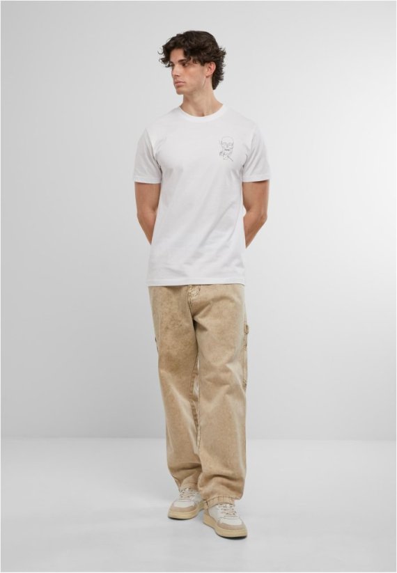 Skull One Line Tee - white