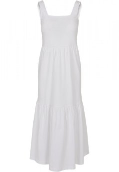 Ladies 7/8 Length Valance Summer Dress - white