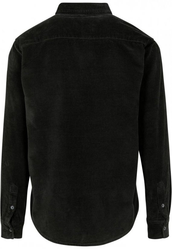 Pánská košile Urban Classics Corduroy Shirt - černá