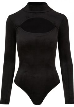 Ladies Velvet Cut-Out Turtleneck Body
