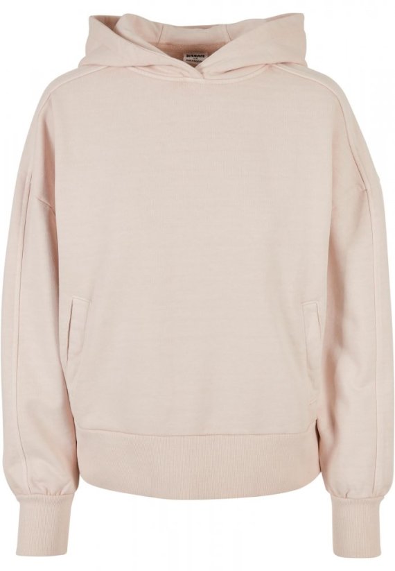Ružová dámska mikina Urban Classics Heavy Terry Garment Dye