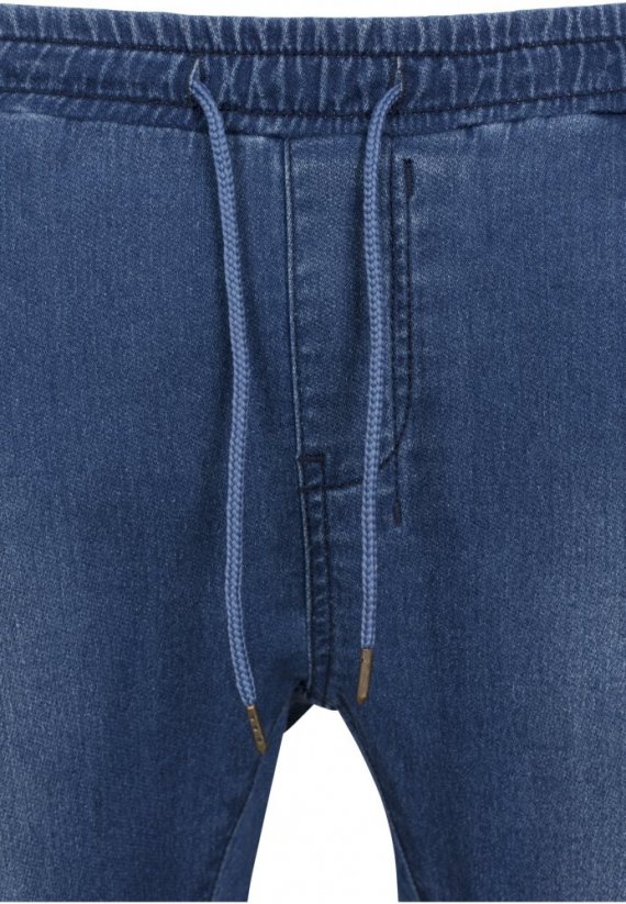 Dżinsowe spodnie Knitted Denim Jogpants - blue washed
