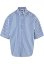 Striped Short Sleeve Summer Shirt white/blue M