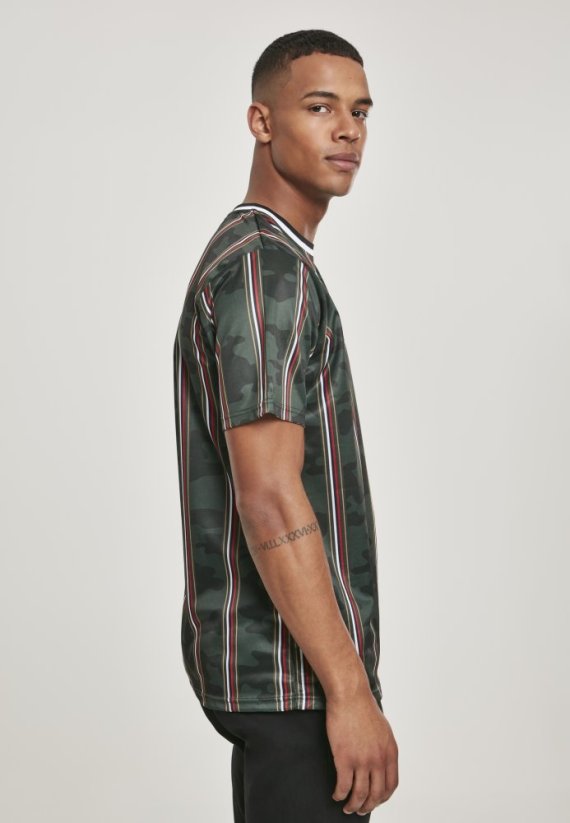 T-shirt Southpole Thin Vertical Stripes AOP T-Shirt - green