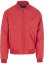 Bunda Urban Classics Diamond Quilt Leather Imitation Jacket - fire red