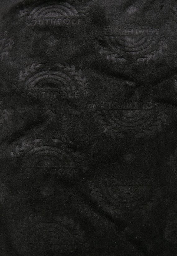 Męskie spodnie dresowe Southpole AOP Velor Pants - czarne