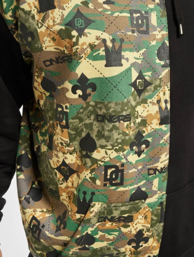Bluza Dangerous DNGRS / Hoodie Half Crown & King in camouflage