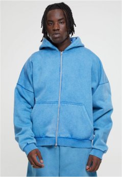 Heavy Stone Washed 90's Zip Hoodie - royal