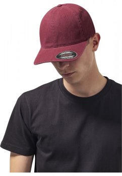 Flexfit Garment Washed Cotton Dad Hat - maroon