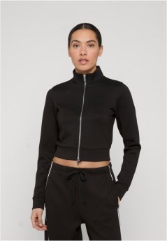 Ladies Slim Fit Scuba Track Jacket - black