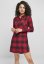 Dámská košile Urban Classics Check Shirt Dress - tmavě modrá/červená