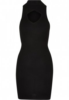 Ladies Cut Out Sleevless Dress - black