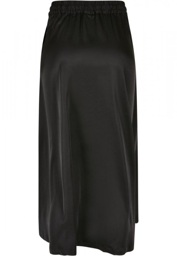 Sukně Urban Classics Ladies Satin Midi Skirt - black - Velikost: M