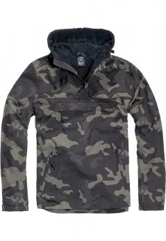 Męska kurtka moro Brandit Fleece Pull Over Windbreaker - ciemny kamuflaż