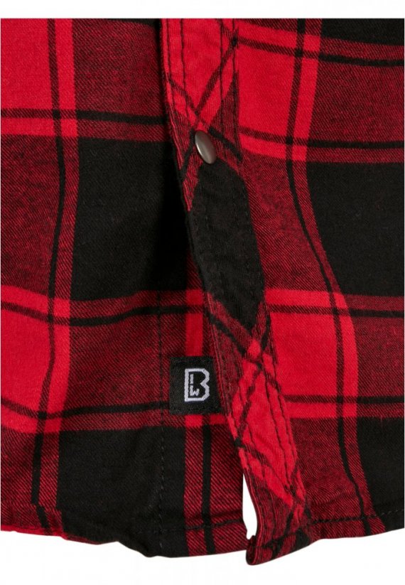 Brandit Checkshirt Męska koszula bez rękawów - czerwony,czarny