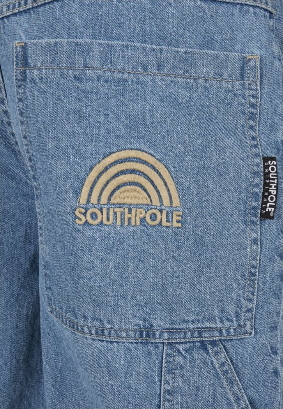 Pánske džínsy Southpole Embroidery Denim - retro modré