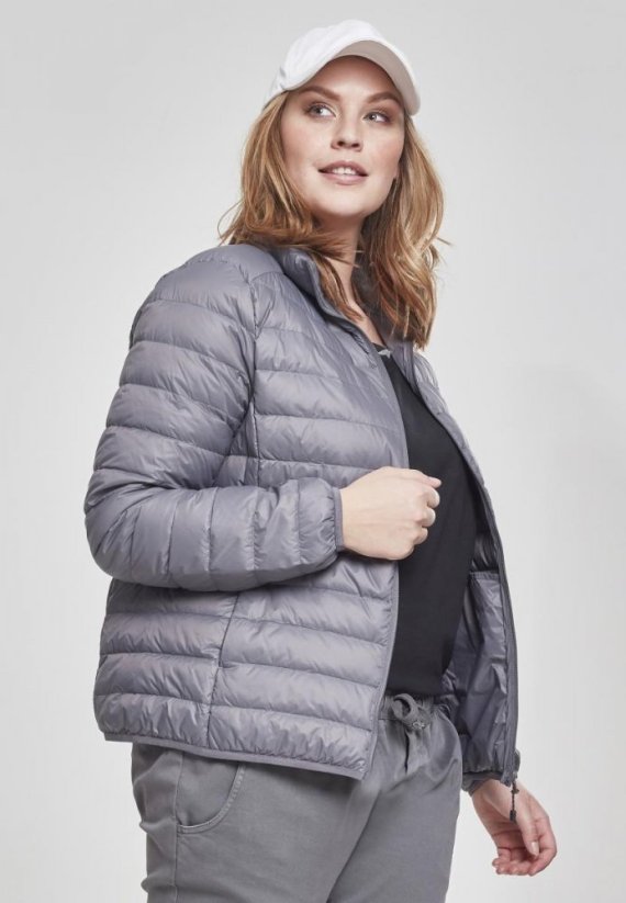 Ladies Basic Down Jacket - darkgrey