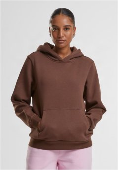 Ladies Fluffy Hoody - chocolatebrown