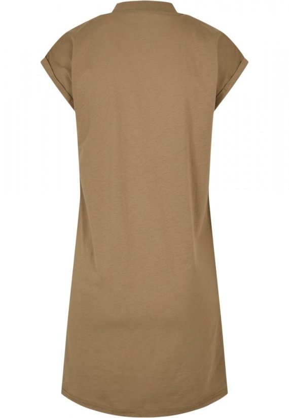 Ladies Turtle Extended Shoulder Dress - khaki