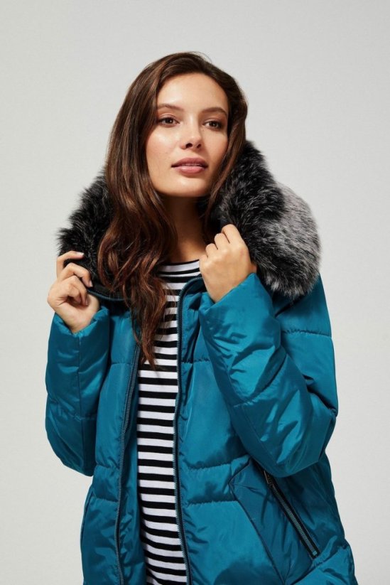 Kabát Moodo Z-KU-3306 teal green