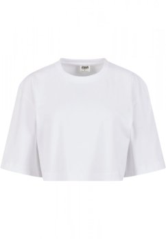 Dámské tričko Ladies Heavy Organic Oversized Cropped Tee - white