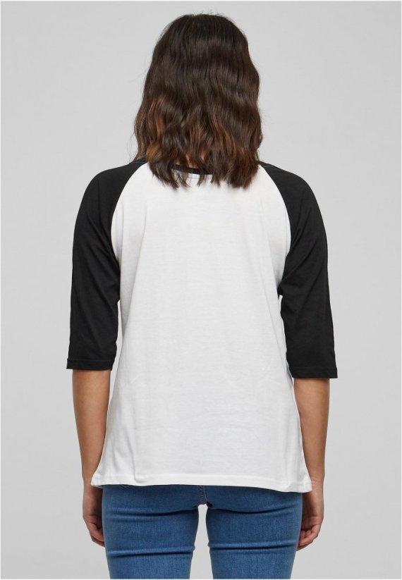 Černo/bílé dámské tričko Urban Classics Ladies 3/4 Contrast Raglan