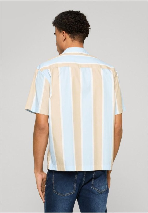 Summer Stripe Resort Shirt black/white XL - wetsand/freezeblue