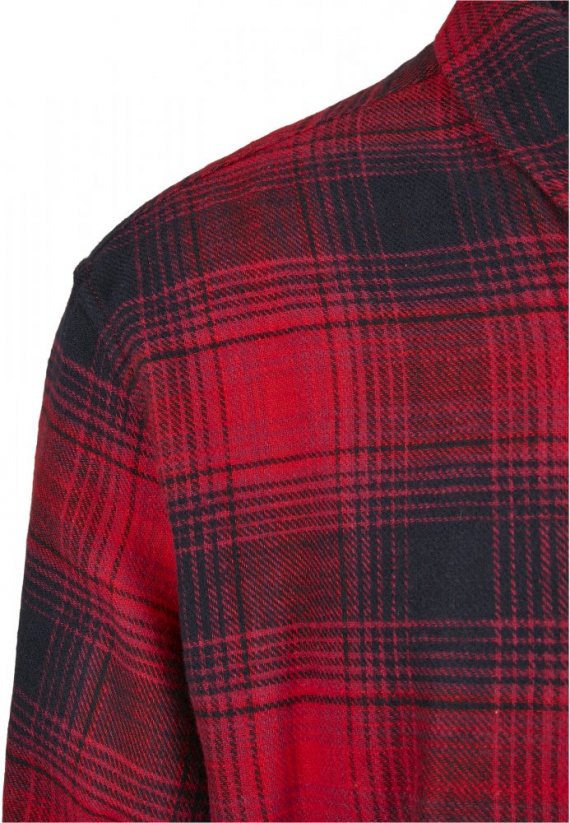 Koszula męska Urban Classics Oversized Checked Grunge Shirt - czerwony, czarny