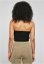 Ladies Rib Knit Crossed Neckholder Top - black