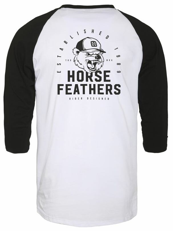 Tričko Horsefeathers Varsity Raglan LS white