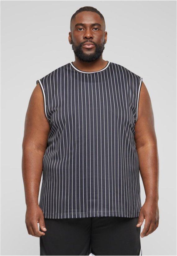 Striped Mesh Tanktop white/black XXL - black/white